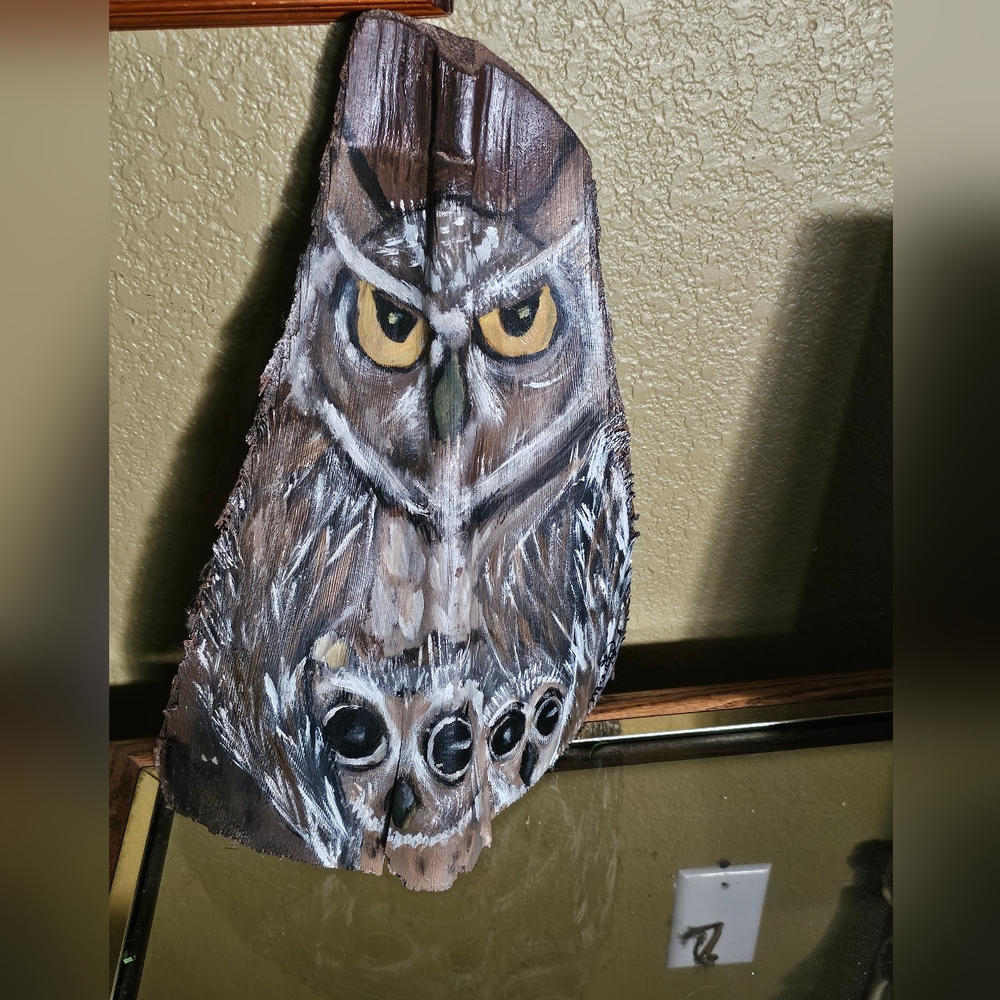 Handcrafted Owl Wall Art Decor